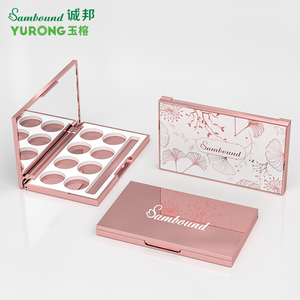 Custom Hot Sale 8-Color Eye Shadow Palette Case Rose Gold Square Cosmetic <b>Box</b> Private Label Eye Shadow Container - Product Image 1