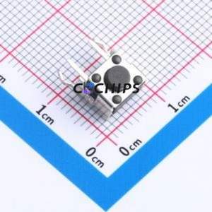 BTS0D0092CBT10 Tactile Switch Through hole Component (THT),7.5x7mm Switch Round Button 2.5N Through Hole 5mm - Product Image 1