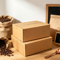 Boîtes d'expédition rigides en carton ondulé personnalisées 6" x 4" x 2" avec pelliculage mat, matériaux recyclés, fermeture magnétique et poignée pour le consommateur