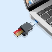 Lecteur de carte Mini TF Type-C 2.0, stockage externe, noir, extensible, pour clé USB C 2.0 Mini TF