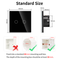 Bingoelec Tuya Wi-Fi Triple Commutateur Intelligent 1000 W en Verre Trempé, Commande Vocale Alexa Alice pour Maison Connectée