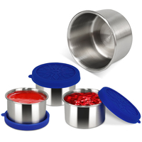 LIHONG Baby Kids Lunchbox Thermische Blauwe RVS Lunchbox Tas Container Lunchbox met Waterfles
