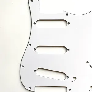 Ply pickguard, peça para guitarra elétrica, 11 orifícios branco, sss, prato de arranhão