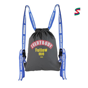 Denim <b>Drawstring</b> Tote <b>Bag</b> New York Fulton Ferry 1792 Print Fashion Shopping Travel Storage <b>Bag</b> - Product Image 1
