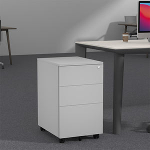 خزانة مكتبية متحركة حديثة بثلاثة أدراج من الفولاذ للبيع بالجملة، مع تخزين متنقل للاستخدام في ورش العمل - Product Image 5