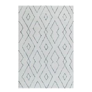 Salon fausse fourrure laine style nordique zone nouée à la main damier marocain tapis berbère - Product Image 5