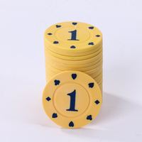 Jetons de poker ABS OEM ODM pour Texas Hold'em, durables et étanches, 100 pièces par boîte, spécial Mahjong et Échecs pour le divertissement