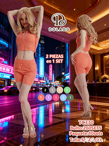 Dclado Set di abbigliamento sportivo da donna in pile lavorato a maglia con top all'americana e pantaloncini sopra il ginocchio con coulisse, abbigliamento casual estivo - Product Image 3