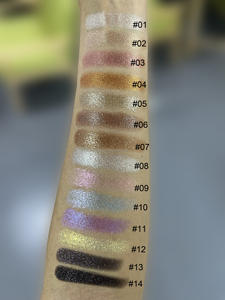 कस्टम मैश धातु दृष्टि थोक शाकाहारी सौंदर्य प्रसाधन क्रूरता मुक्त 14 रंग हीरा ग्लिटर क्रीम दृष्टि जलरोधी - Product Image 3