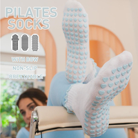 Chaussettes de Pilates personnalisées de haute qualité avec sangle ergonomique et technologie antidérapante, impression numérique, collection automne