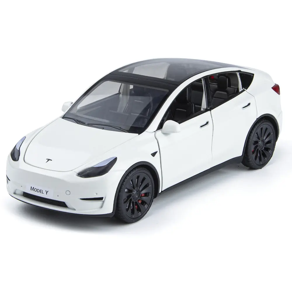 1:24 TESLA Diecast MODEL Y SUV Alloy Cars Toy Vehicles Metal Model Car Decoration Collectibles For Kids Gift Boy Toy