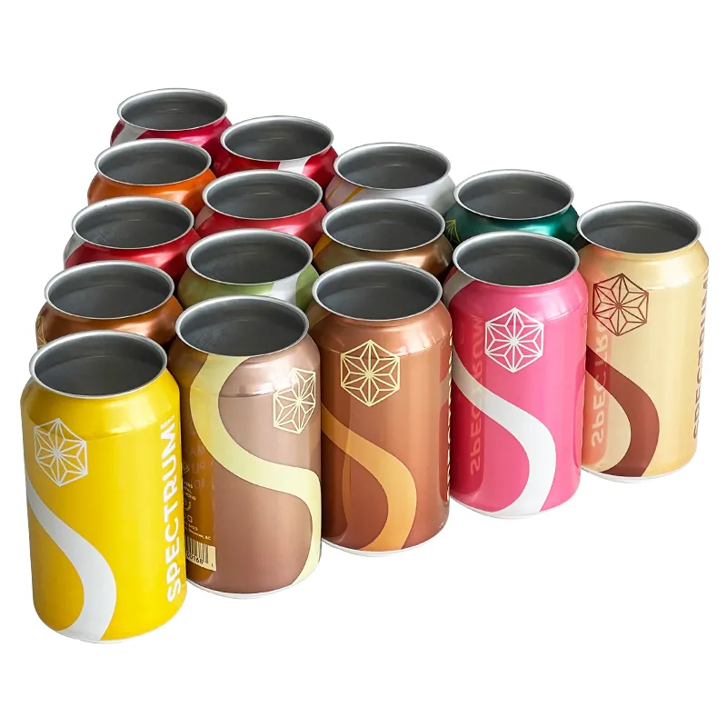 Canettes vides en aluminium avec impression couleur, canettes pour boissons, 355ml, 1 pièce