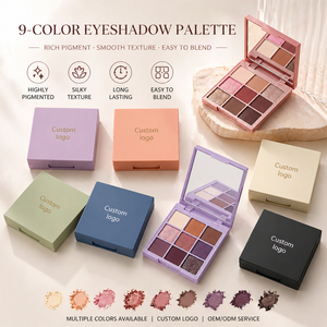 Paleta <span class=keywords><strong>de</strong></span> Sombras <span class=keywords><strong>de</strong></span> Ojos en 9 Tonos Tierra, Altamente Pigmentada, Mate y Brillante, Marca Privada, <span class=keywords><strong>Maquillaje</strong></span> OEM - Product Image 4