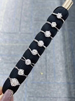 Bijoux fins femme 0.5ct naturel luxe bagues en diamant bijoux en or 18k pour fiançailles de mariage