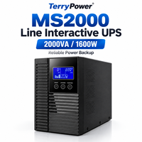 Onduleur monophasé intelligent à batterie au plomb interactif MS 2000 2000VA 1600W pour la maison et l'ordinateur