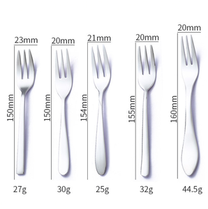 Fourchette à fruits de mer et fruits en acier inoxydable DFU234, 3 dents, en stock et personnalisable - Product Image 6