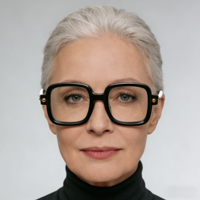 Lunettes progressives personnalisées anti-lumière bleue à monture épaisse avec verres de haute correction