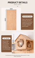 Mur d'escalade pour chat PAIPET en pin, mobilier mural modulaire minimaliste personnalisé pour chat, système à 4 niveaux, pont, maison, hamacs, fournisseur de cartons