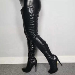 Wholesale Big Size 47 Platform Sexy Print Side Zip Women Over Knee High Boots <b>Round</b> <b>Toe</b> Thin High Long for Lady - Product Image 4