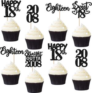 Décorations de gâteau Joyeux <span class=keywords><strong>Anniversaire</strong></span> pour 30e et 50e Anniversaires et Anniversaires de Mariage - Décorations de Fête avec Textes et Slogans Imprimés Joyeux 30e <span class=keywords><strong>Anniversaire</strong></span> Straight Outta - Product Image 4