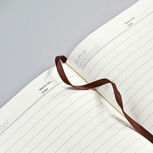 Agenda élégant en cuir PU avec reliure cousue et papier sans acide, commande en gros pour fournitures scolaires et de bureau - Product Image 1