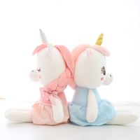 Adorable petite ballerine licorne peluche poupée en peluche avec remplissage en coton PP emballé dans un sac OPP