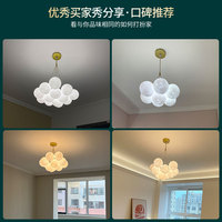 Lustre LED en fer forgé Grand View Garden, design nordique Lune-Bulles, lampe suspendue colorée Planètes pour salon et salle à manger