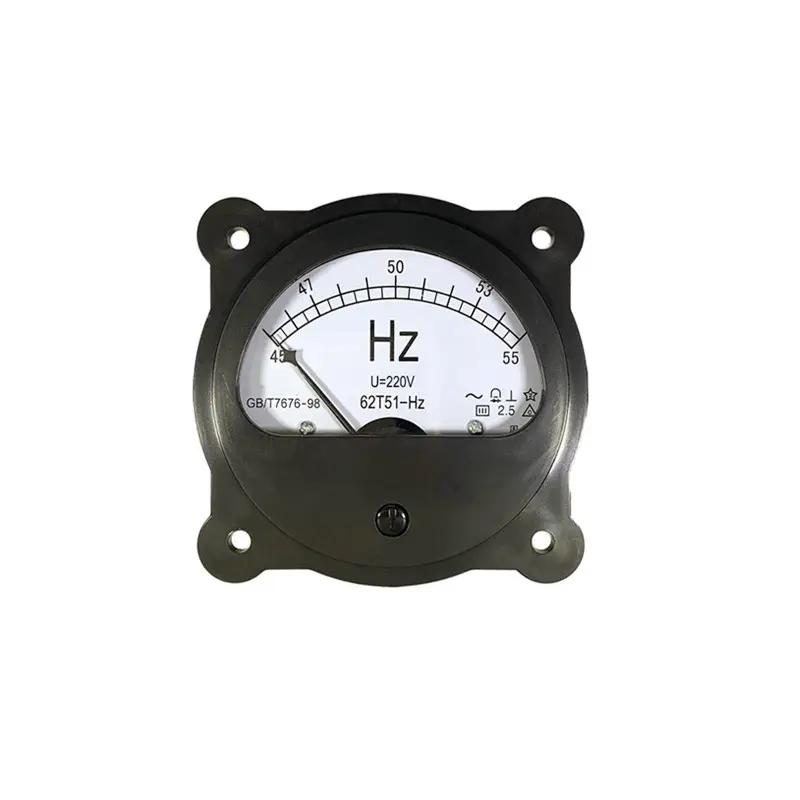 45-55 Hz AC100V Analogue Frequency Meter Gauge Square Panel 