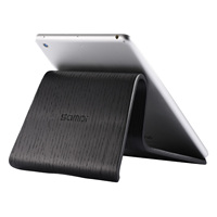 SAMDI Promotion Exceptionnelle Support de Téléphone et Tablette en Bois Naturel Amovible, Surface en Chêne, Option Logo Personnalisé