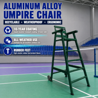 Chaise d'arbitre réglable pour badminton et tennis, taille compétition standard, pour arbitres et juges de terrain