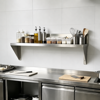 Étagère murale réglable en acier inoxydable 304 pour le rangement dans les cuisines commerciales