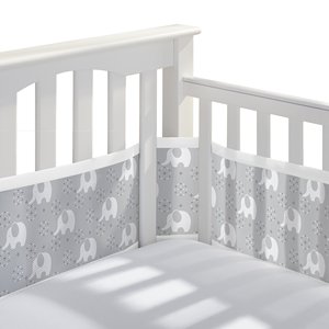 Protector de Cuna Transpirable para Bebé, con Malla Colorida y Borde Trenzado con Múltiples Diseños - Product Image 1
