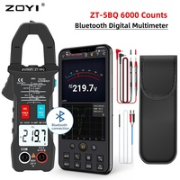 ZOYI ZT-5BQ untuk Smart Clamp Multimeter Digital Pengukuran Arus Tegangan AC/DC Tampilan LCD 6000 Counts