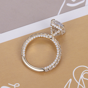 Anello <span class=keywords><strong>Solitario</strong></span> Messi MS-769 in Oro 18k per Donna, Gioiello Delicato con Moissanite da <span class=keywords><strong>1</strong></span> Carato - Product Image 6