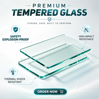 Vente chaude Prix usine Verre trempé transparent personnalisé Verre de sécurité renforcé pour fenêtre, clôture, toit, mur rideau, décoration, aquarium