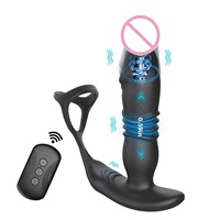 Anneau vibrant double télécommandé pour prostate, plug anal électrique étanche pour homme/femme, masseur vibrant, jouet sexuel pour adulte