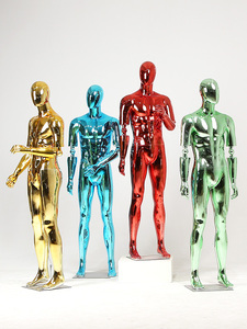 Maniquí Masculino de <span class=keywords><strong>Cuerpo</strong></span> Completo Cromado Brillante en Dorado y Plateado para Trajes de Lujo, Venta al Por Mayor para Tiendas de Ropa Masculina - Product Image 4