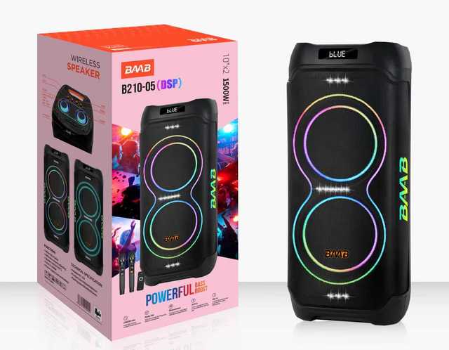 B210-05 Dual 10 Inch Woofer High Power Speaker Long-lasting Battery for Outdoor Karaoke Activity Factory Direct Sales