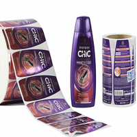 Étiquettes personnalisées en vinyle imperméable pour soins de la peau, autocollants cosmétiques en rouleau avec logo doré, impression d'étiquettes d'emballage