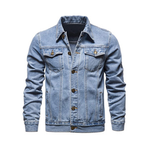 Chaqueta Vaquera Rígida de Peso Pesado para Hombre con Dobladillo sin Rematar, Detalles Desgastados y Bolsillos Funcionales de Inspiración Casual Diaria - Product Image 1