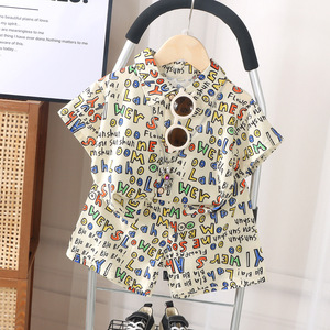 Completo Set Estivo 2026 per Bambini: Maglietta <span class=keywords><strong>a</strong></span> Maniche Corte con Stampa Cartoon e Pantaloncini in Poliestere - Disponibile Subito - Product Image 5
