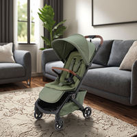 Poussette de voyage Abon BS6020 certifiée haute qualité, pliable en 3 sections, format cabine, légère, avec cadre en alliage d'aluminium et poches en tissu, 22 kg