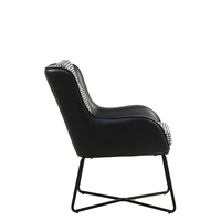 Fauteuils d'appoint en velours de style nordique en forme de L avec rembourrage en éponge pour salon et hôtel