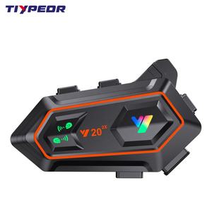 TIYPEOR摩托车头盔蓝牙互连耳机长电池耳机<span class=keywords><strong>2</strong></span>人1000米对讲防水IPX6 - Product Image 3