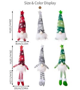 <b>LED</b> Light Christmas Faceless Doll Gnome Ornaments Knitting Crafts <b>Tree</b> Pendant Home Kids Gift-Plush Figure Toys - Product Image 2