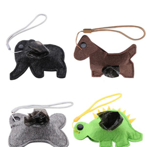 Sacs à déjections canines en cuir du fabricant d'origine ; sacs à déjections canines portables pour animaux de compagnie ; outil de ramassage de déjections pour animaux de compagnie avec motif de dessin animé mignon. - Product Image 5