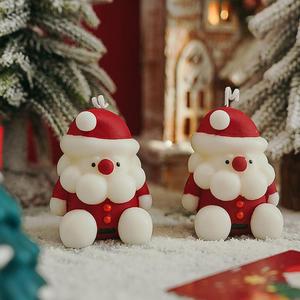 Personnalisé Différentes Odeurs Marque Privée Luxe Mignon Bougie Parfumée en Cire de Soja de Noël Décorative pour la Maison Cadeaux de Noël - Product Image 1