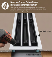 Grille de ventilation linéaire invisible pour système CVC, diffuseur linéaire en plastique et acier, noyau amovible pour climatiseur