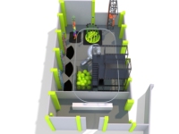 Parc d'aventure intérieur : Parcours de cordes hautes, murs d'escalade, toboggan en spirale en acier inoxydable pour adolescents, FEC Mall