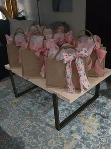 Tote <strong>Bags</strong> Shoulder Reusable Small Burlap Jute Gift <strong>Bags</strong> <strong>for</strong> <strong>Wedding</strong> <strong>Bridesmaid</strong> Mother's <strong>Day</strong> Bachelorette Beach Party - Product Image 3
